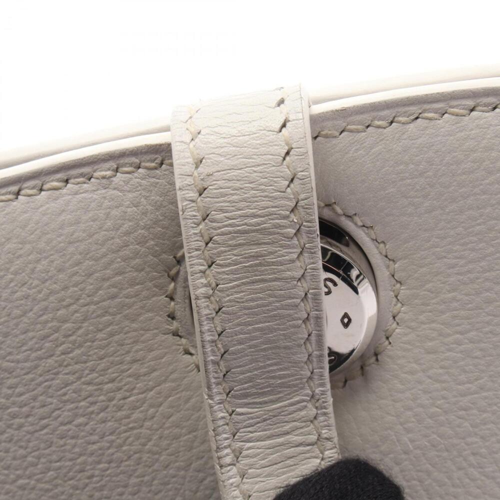 Hermes HERMES Dalvy MM Handbag Leather Veau Graine Women's White - Picture 8 of 8